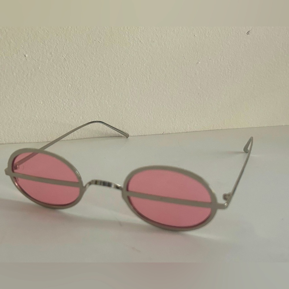 Poppy Lissiman x Puppets and Puppets  Sunglasses gold pink metal round frames